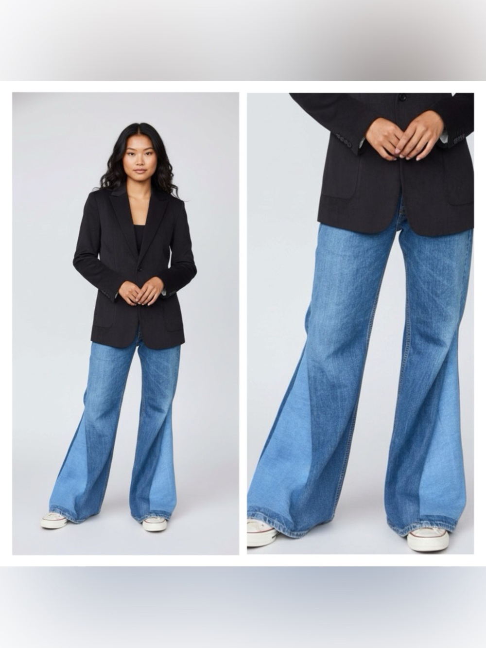 Flare Jeans Patchwork Handmade Upcycled Women’s Jeans